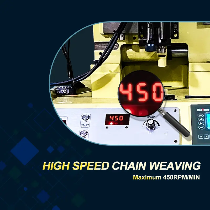 450 high speed single double cross chain weaving machine-product